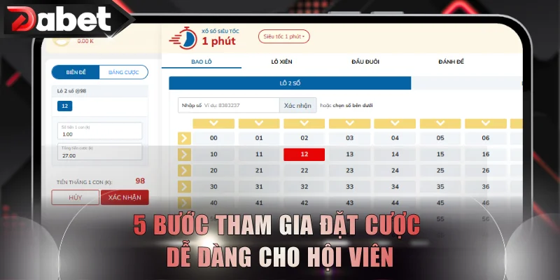 5 bước tham gia đặt cược dễ dàng cho hội viên