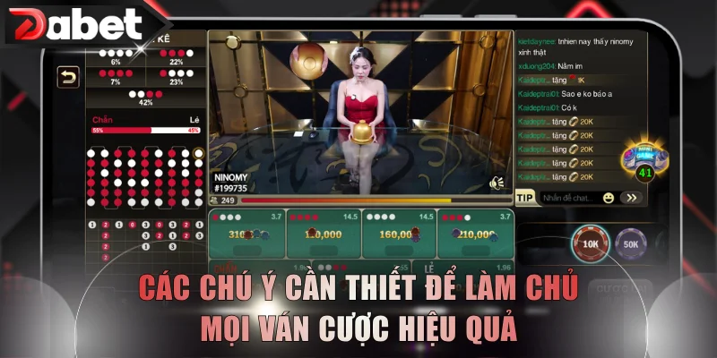 Các chú ý cần thiết để làm chủ mọi ván cược hiệu quả